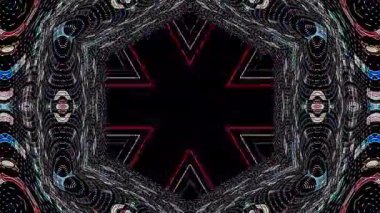 soyut çizgiler merkezde parlayan renkli ışık, siyah arkaplan