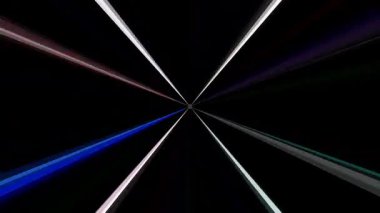 güzel renkli video soyut parlak ışık enerjisi 4K düz çizgi dalgaları siyah arkaplan üzerinde parıldayan ışık etkisi