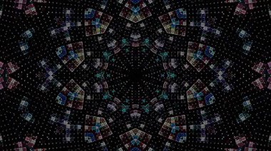 soyut çizgiler merkezde parlayan renkli ışık, siyah arkaplan