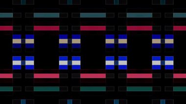 güzel renkli video soyut parlak ışık enerjisi 4K düz çizgi dalgaları siyah arkaplan üzerinde parıldayan ışık etkisi