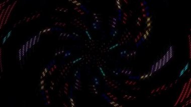 Soyut Kaleydoskop deseni tam renklerle. Sihirli mandala. 4k