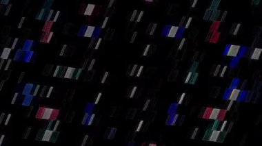 güzel renkli video soyut parlak ışık enerjisi 4K düz çizgi dalgaları siyah arkaplan üzerinde parıldayan ışık etkisi