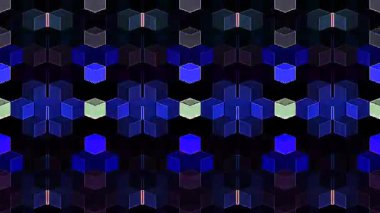 güzel renkli video soyut parlak ışık enerjisi 4K düz çizgi dalgaları siyah arkaplan üzerinde parıldayan ışık etkisi