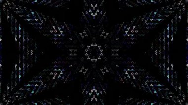 Soyut Kaleydoskop deseni tam renklerle. Sihirli mandala. 4k