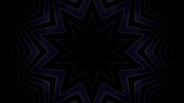 Soyut Kaleydoskop deseni tam renklerle. Sihirli mandala. 4k