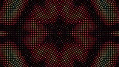 Soyut Kaleydoskop deseni tam renklerle. Sihirli mandala. 4k