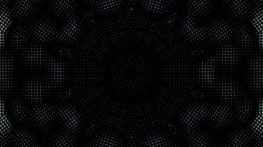 Soyut Kaleydoskop deseni tam renklerle. Sihirli mandala. 4k