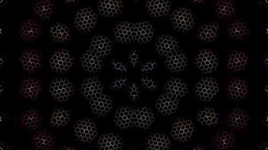 Soyut Kaleydoskop deseni tam renklerle. Sihirli mandala. 4k