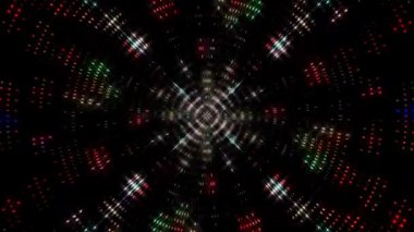 Soyut Kaleydoskop deseni tam renklerle. Sihirli mandala. 4k