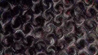 3D soyut parlak çizgiler, dalga, renkli, siyah arkaplan