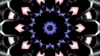 3D animasyon güzel video renkli soyut parlak ışık enerjisi 4K düz çizgi dalgaları merkezde yuvarlak ışık efekti, siyah arkaplan