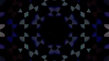 3D animasyon güzel video renkli soyut parlak ışık enerjisi 4K düz çizgi dalgaları merkezde yuvarlak ışık efekti, siyah arkaplan