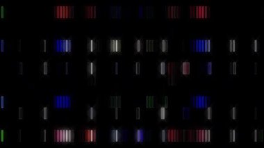 Siyah arkaplandaki renkli çizgilerle ince hareketleri düzenleyen, parıldayan, parlak güzel videolar.