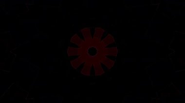 Soyut Kaleydoskop deseni tam renklerle. Sihirli mandala. 4k