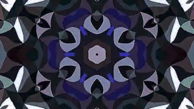 Soyut Kaleydoskop deseni tam renklerle. Sihirli mandala. 4k
