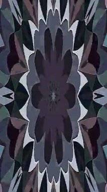 Soyut Kaleydoskop deseni tam renklerle. Sihirli mandala. 4k