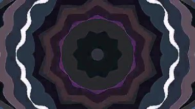 Soyut Kaleydoskop deseni tam renklerle. Sihirli mandala. 4k