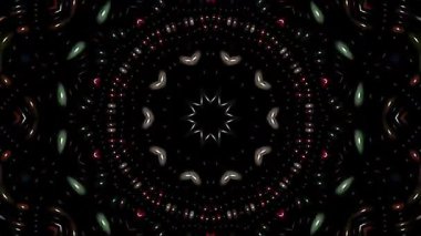 3D animasyon güzel video renkli soyut parlak ışık enerjisi 4K düz çizgi dalgaları merkezde yuvarlak ışık efekti, siyah arkaplan