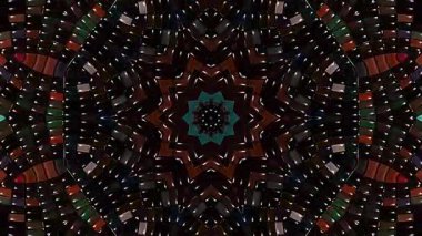 3D animasyon güzel video renkli soyut parlak ışık enerjisi 4K düz çizgi dalgaları merkezde yuvarlak ışık efekti, siyah arkaplan