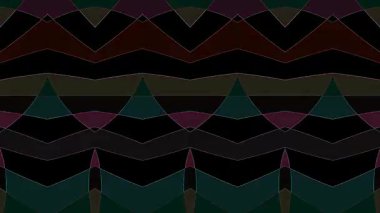 3D soyut parlak çizgiler, dalga, renkli, siyah arkaplan