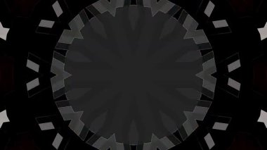 3D animasyon güzel video renkli soyut parlak ışık enerjisi 4K düz çizgi dalgaları merkezde yuvarlak ışık efekti, siyah arkaplan