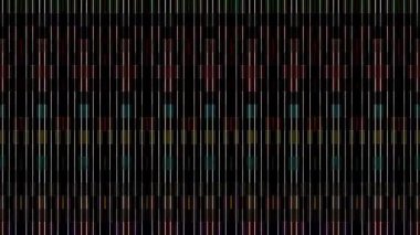 güzel renkli video soyut parlak ışık enerjisi 4K düz çizgi dalgaları siyah arkaplan üzerinde parıldayan ışık etkisi