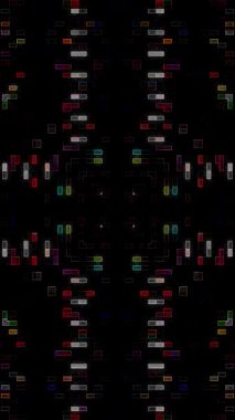 güzel renkli video soyut parlak ışık enerjisi 4K düz çizgi dalgaları siyah arkaplan üzerinde parıldayan ışık etkisi