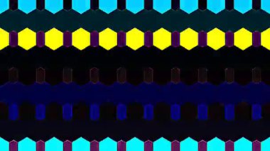 güzel renkli video soyut parlak ışık enerjisi 4K düz çizgi dalgaları siyah arkaplan üzerinde parıldayan ışık etkisi