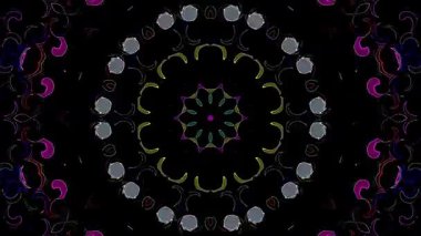 Soyut arka plan hareket eden çizgiler ve parlayan ışık noktaları. Çemberlerle canlandırma