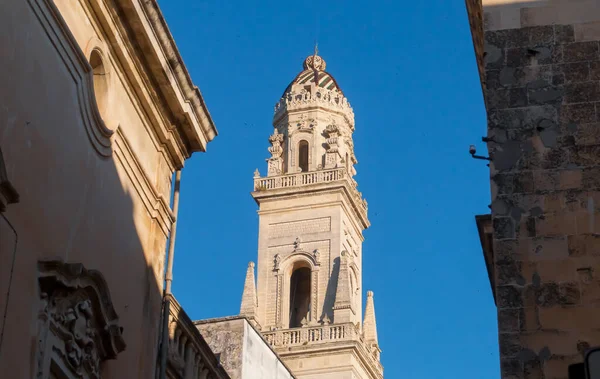 Zvonice Katedrály Lecce Itálie Náměstí Stejného Jména Postaven Mezi Lety — Stock fotografie