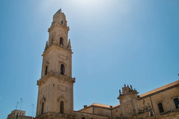 Campanile Della Cattedrale Lecce Nell Omonima Piazza Costruito Tra 1659 — Foto Stock