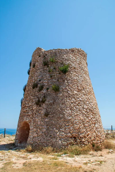 Torre Sant Emiliano Cabo Palascia Antigua Torre Defensiva Costa Salento — Foto de Stock