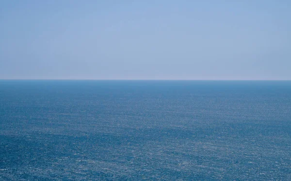 Superficie Del Mar Cielo Despejado Horizonte Color Azul Mar Jónico — Foto de Stock