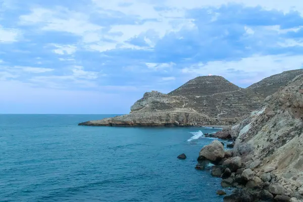 Kuzgun Koyu Las Negras Güneyi Almerya Spanya Cabo Gata Doğal Stok Fotoğraf