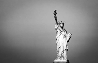 Özgürlük Anıtı, Dünyayı Aydınlatan Özgürlük Heykeli, Birleşik Devletler. Ellis Adası 'ndaki ünlü New York heykeli..