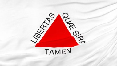 A bandeira do estado de Minas Gerais, regio sudeste, Brasil - Ilustrao 3D