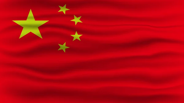 Illustrazione Ondulata Della Bandiera Della Cina Giorno Dell Indipendenza Illustrazione — Vettoriale Stock