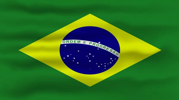 Brasile Bandiera Primo Piano Vettore Illustrazione — Vettoriale Stock