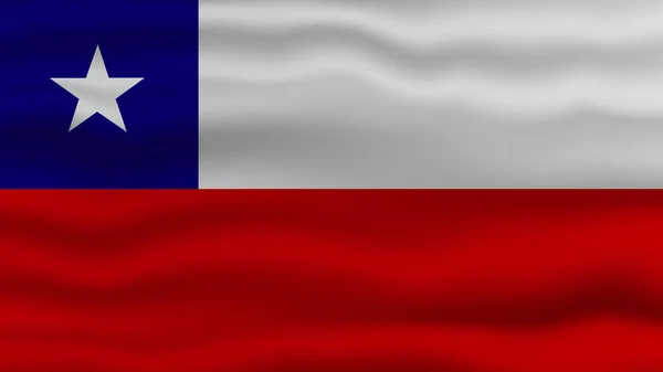Chile Bandeira Closeup Vector Ilustração —  Vetores de Stock