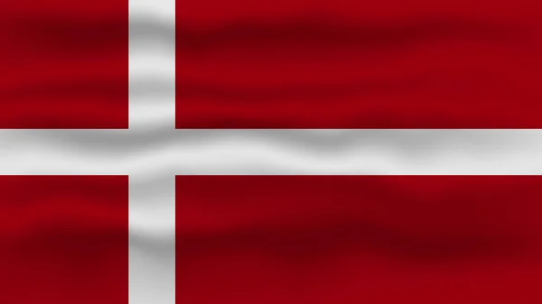 Ilustracja Wektora Zbliżenia Flagi Dania — Wektor stockowy