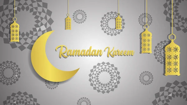 Stock vector Ramadan Kareem background template for banner promotion, advertisement, flyer, invitation, poster, brochure, discount, sale offer. Vector EPS 10