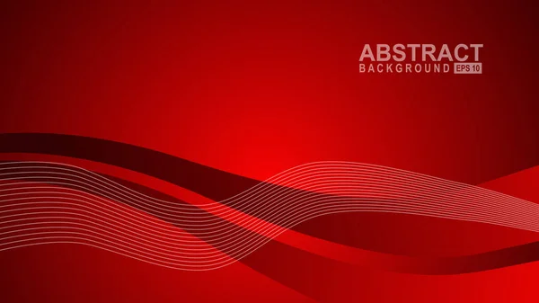 Fond Rouge Abstrait Avec Des Lignes Onde Illustration Vectorielle Eps — Image vectorielle