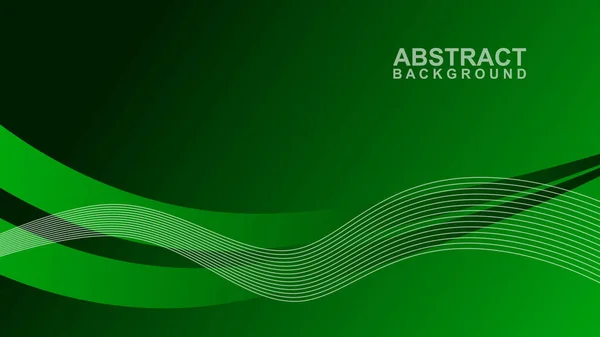 Абстрактний Зелений Фон Хвильовими Лініями Векторна Ілюстрація Eps — стоковий вектор