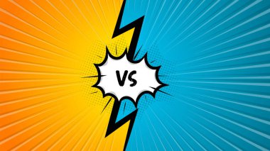 Arka çizgi roman tarzı tasarım mücadele. Vektör çizim