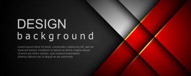 Geometrik şekillerin üst üste bindiği soyut arkaplan. Modern pankart şablon tasarımı