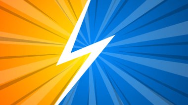 Yarım tonlu düz mizah tarzında arka plana karşı VS harfleri. Vektör illüstrasyonu