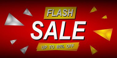 Sosyal medya ve web sitesi için Flash Pazarlama afişi tasarımı. Özel Teklif Flash Satış Kampanyası