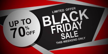 siyah Cuma satış posteri