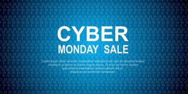 Siber pazartesi ikili arkaplanı. Yıllık satış çizelgesi