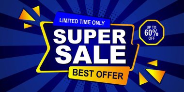 Vektör İllüstrasyonu Sınırlı Zaman Süper Satış SancağıName